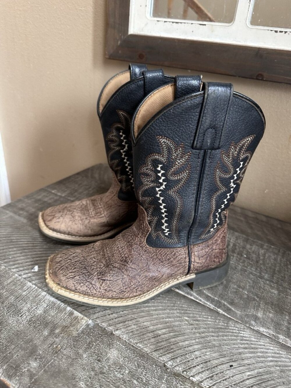 Kids Smoky Mountain Western Boots Size 13 R
